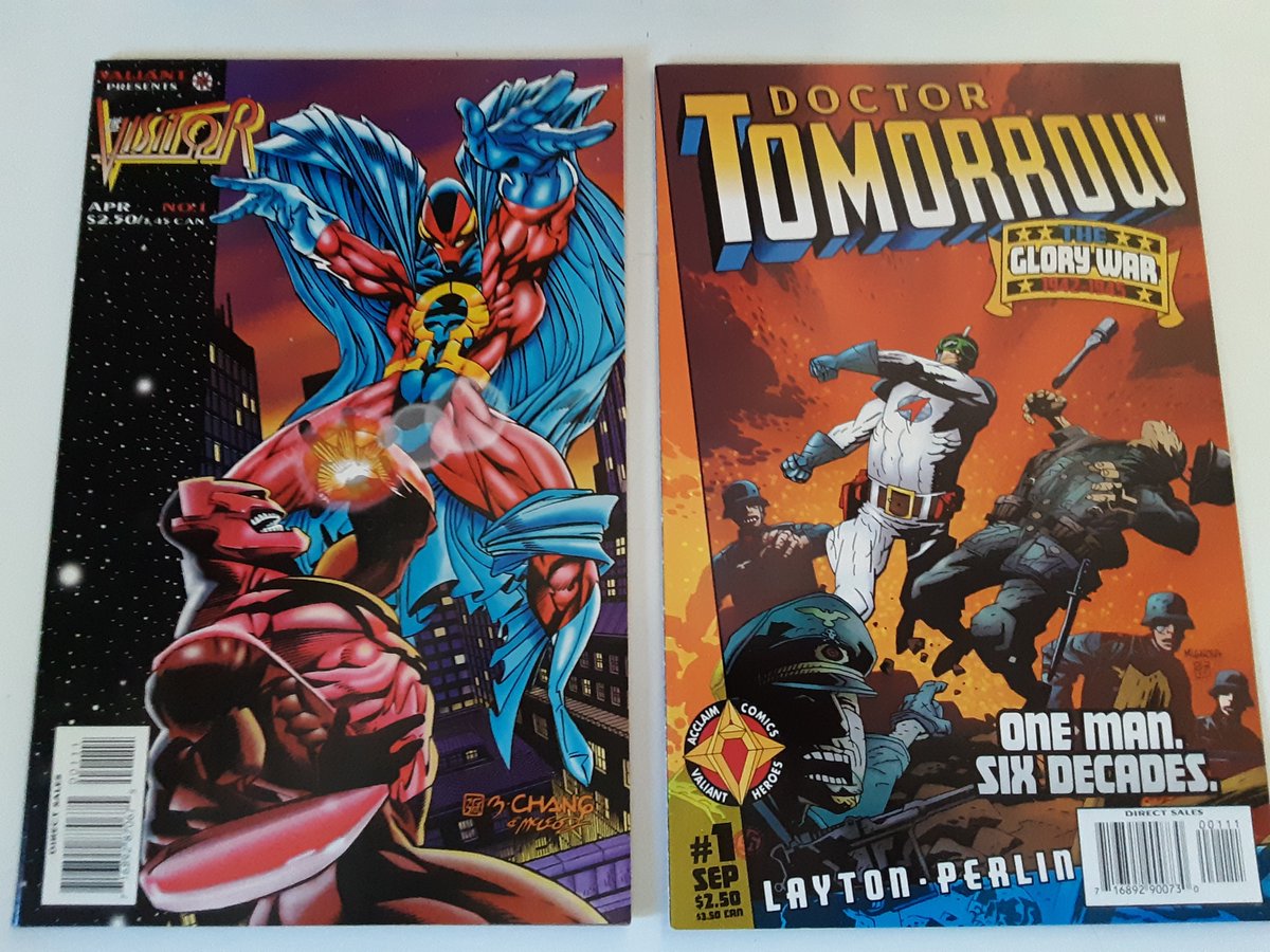 PopCultHQ's tweet photo. With the recent launch of new volumes of #TheVisitor &amp; #DoctorTomorrow at @ValiantComics, we decided to dig through the long boxes and pull their #1's from 1995 &amp; 1997, respectively. What are you reading? #StayValiant https://t.co/GEEAPQvniu