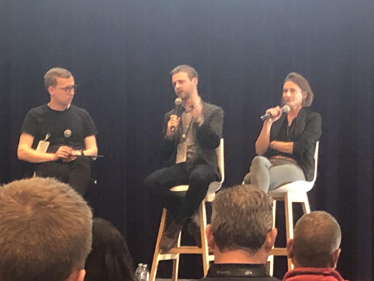 RobotLaunch's tweet photo. svrobo: “Academia has to stop researching machinelearning on inappropriate platforms” Great debate with Steven Macenski at Samsung and Claire Delauney at NVIDIA #TCRobotics https://t.co/xnjSOKTlqz