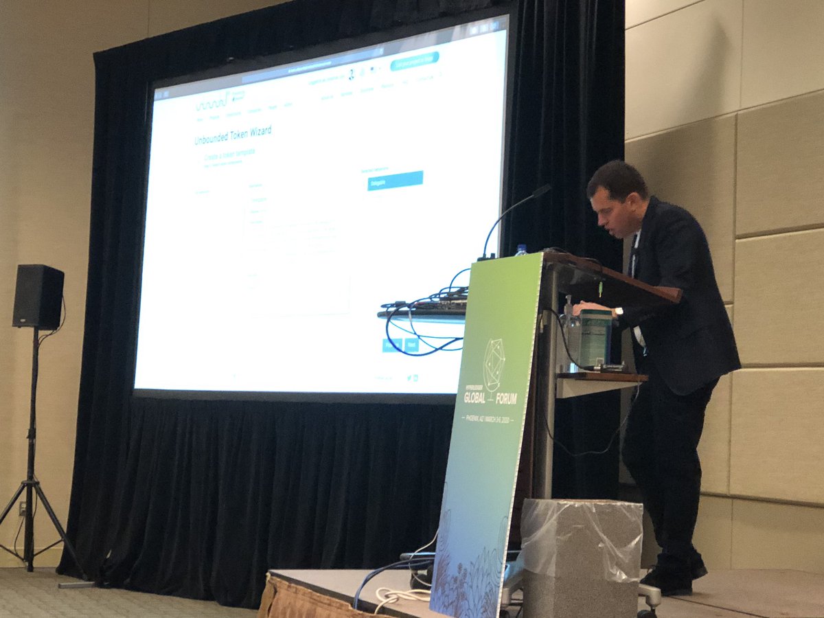 A view of TTF token creation on the Unbounded network by <a href="/HACERA_INC/">HACERA</a> CEO Jonathan Levi #hyperledgerforum #tokens
