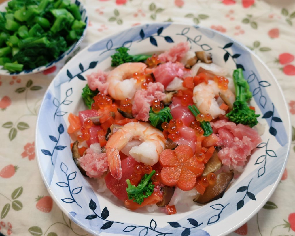 昨日はひな祭りだったから仕方なくちらし寿司を食べました アッチ うんこぷ 3巻アクスタ予約中のイラスト