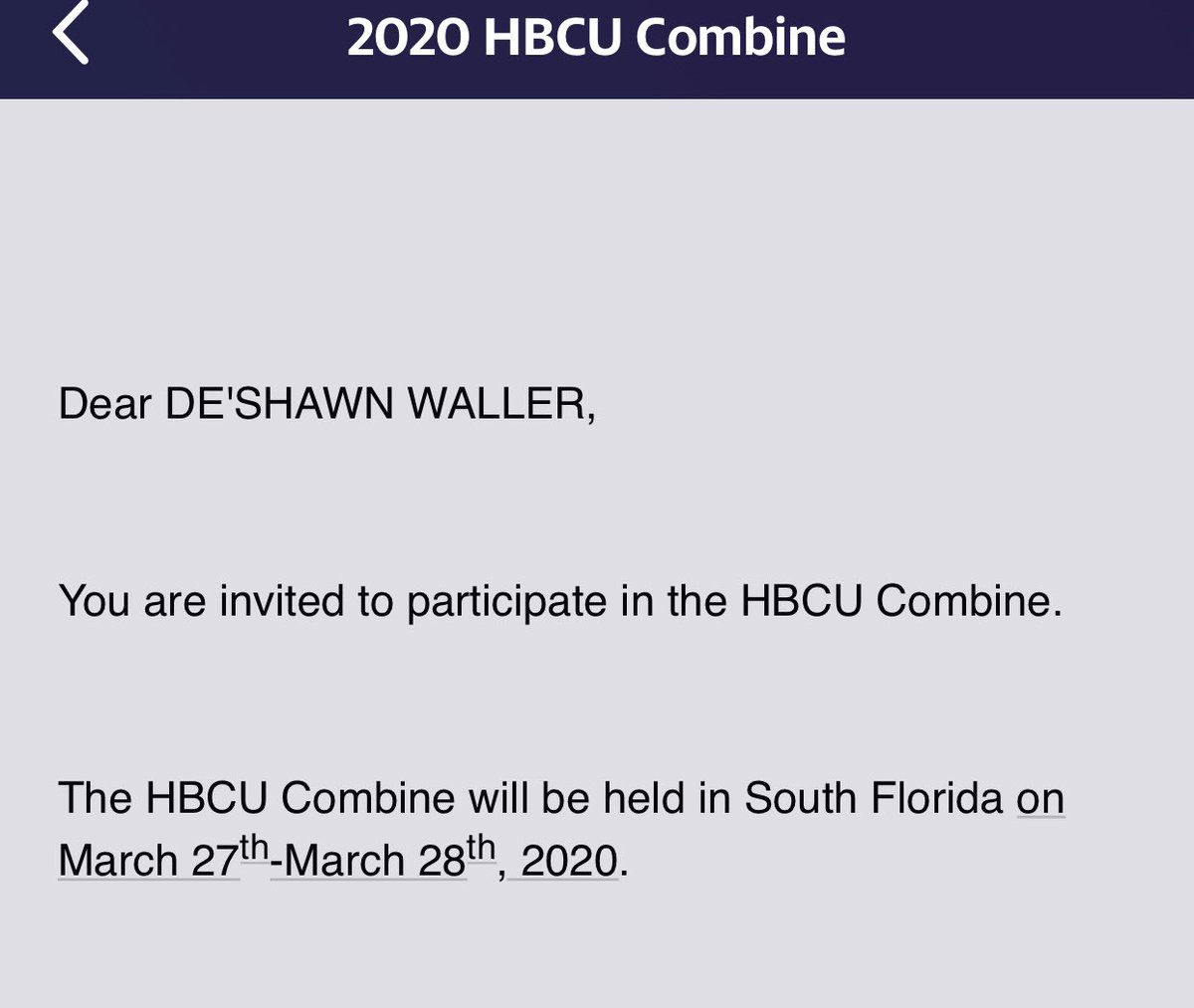 Happy for our client @_Deshawn2 You Deserved it all. Thank you @NFLFootballOps @AlcornStateFB  @theswac  @BRAVESSPORTS  @drizm26  @HBCUGameday #HBCUCOMBINE #NFLDraft2020