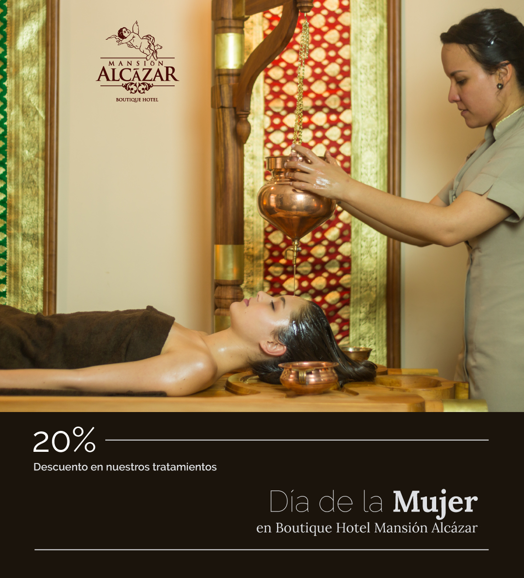 Para celebrar el Día Internacional de la Mujer, te invitamos a disfrutar de una experiencia inolvidable de relajación en nuestro exclusivo #Shanti #BoutiqueSpa con un 20% de #descuento en nuestros tratamientos y terapias.
0979082088
07-2823918
info@mansionalcazar.com