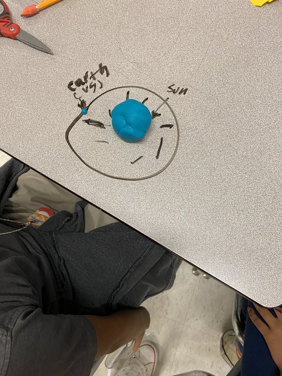 MrsCrumbly's tweet photo. Our favorite way to review content from the day before? Modeling it with Play-Doh and writing on our desks☀️💫 We are loving our new unit on the Sun. Our curious brains are hard at work! 🤓 @woronowski @GGEseagulls https://t.co/x5pR4fTJlI