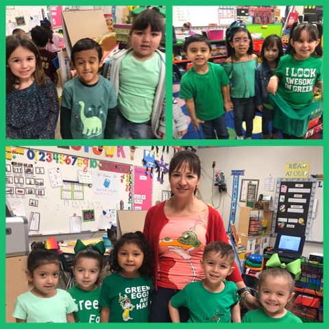 OES_Ocelots's tweet photo. "Green Eggs and Ham" dress up day at OES! 💚👕☘️ @rosemarycleal #ReadAcrossAmericaWeek https://t.co/Dy0YxyVMHk