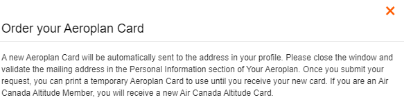 GaronMathieu's tweet photo. @Aeroplan how can i verify my address to order a new aeroplan card? I updated my address but keep getting this when I try to order a new card https://t.co/GcJ4zg2Rh6