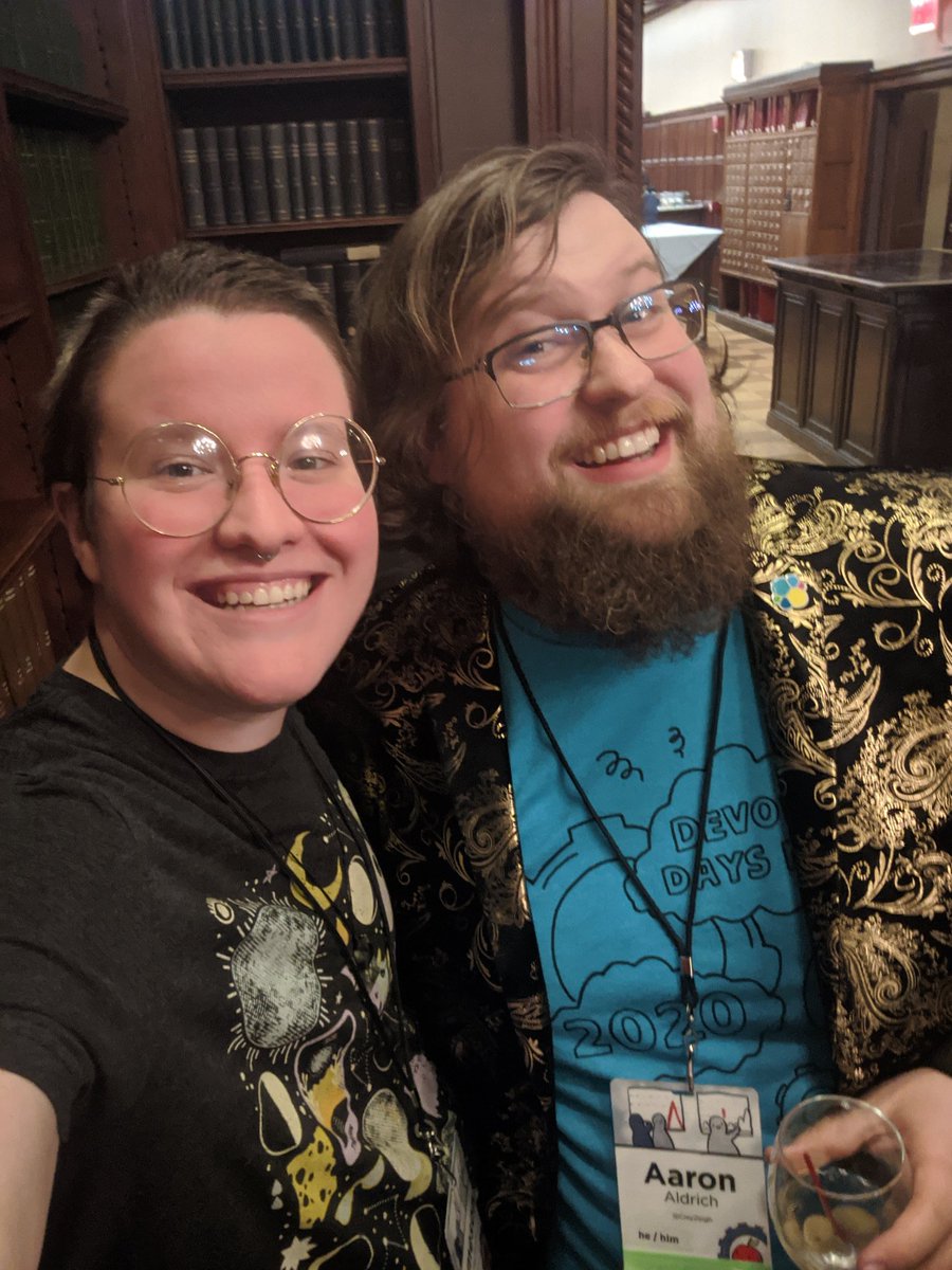 jameybash's tweet photo. are #devopsfriends a thing? should be, since I definitely have devopsdays friends ๐โจ @devopsdaysNYC @crayzeigh @jaydestro https://t.co/UhJPyPZl7V