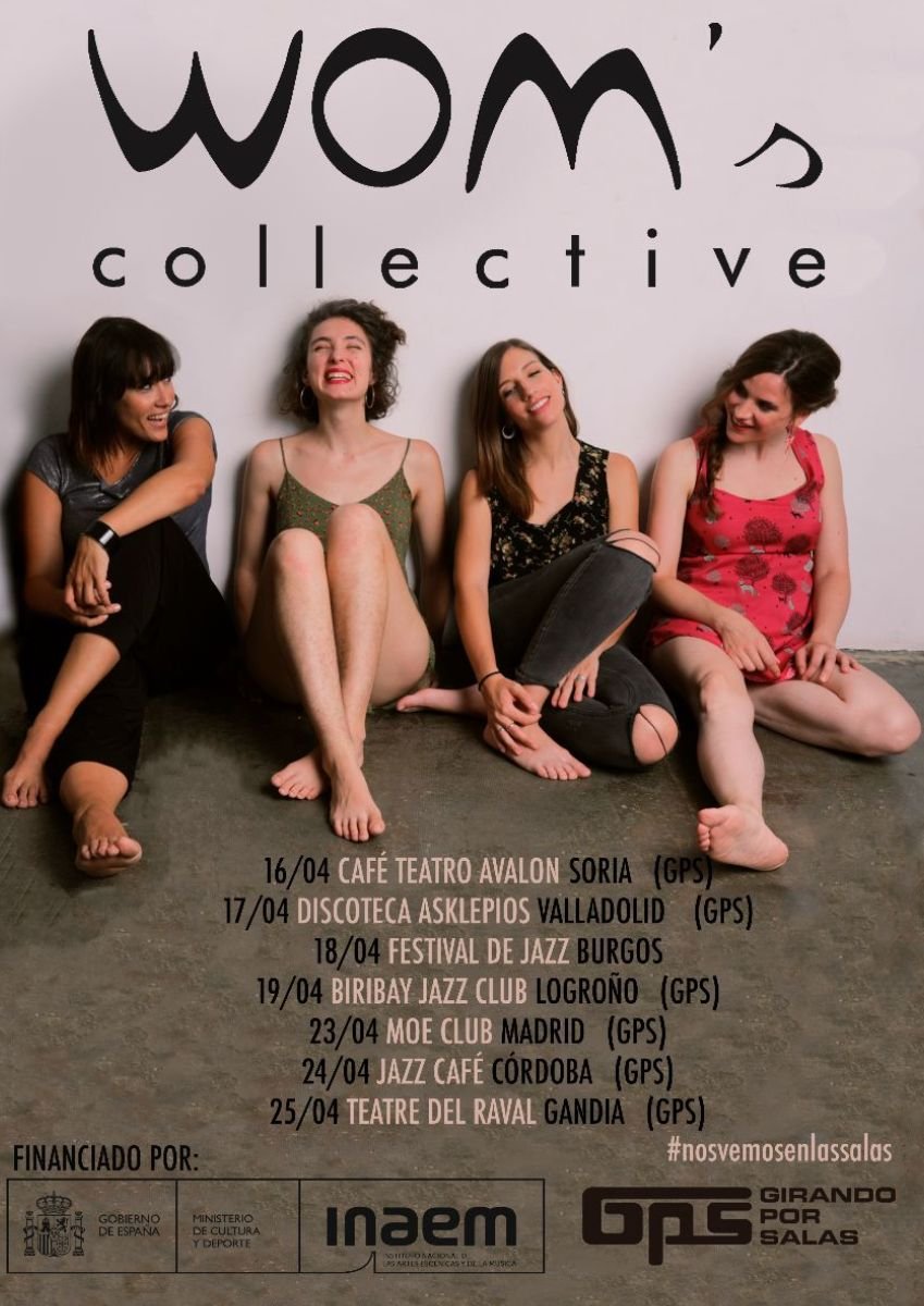 . <a href="/WOMscollective/">WOM's collective</a> presentarán su nuevo disco en una gira  que incluye seis conciertos con ayudas de <a href="/girandoporsalas/">Girando Por Salas</a>  : <a href="/Avalon_Soria/">Avalon Café/Teatro</a> #Soria , <a href="/AsklepiosVA/">Asklepiosconciertos</a> #Valladolid , @BiribayJazzClub #Logroño , <a href="/MOECLUB/">MOE CLUB</a> #Madrid , #Córdoba , <a href="/TeatreRavalG/">Teatre del Raval</a> #Gandía   guaumiauymas.com/womscollective…