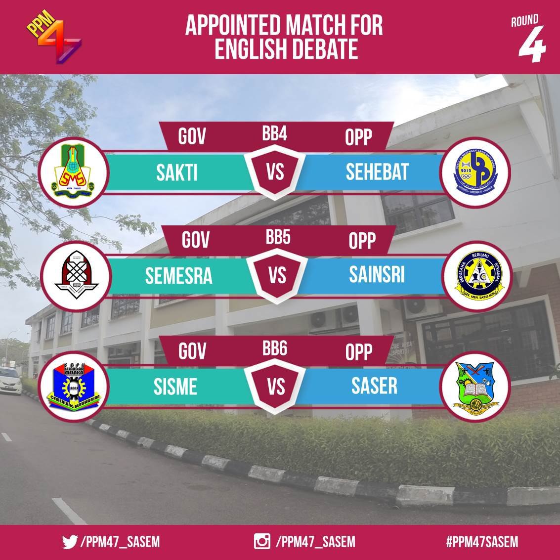 PPM47_SASEM's tweet photo. Berikut merupakan jadual perlawanan bagi bahas Bahasa Inggeris bagi sidang 4.
#PPM47SASEM 
#ppm47 https://t.co/YNrCQYNUnh