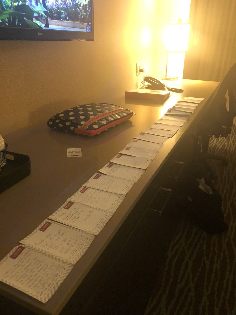 After 11 hours of running DECA events I walked back to my hotel room wondering why I keep on doing this year after year. And then I walked in to this row of thank you notes from some awesome DECA members. Sometimes, “you’re doing a good job” really goes a long way. Thanks guys.🧡