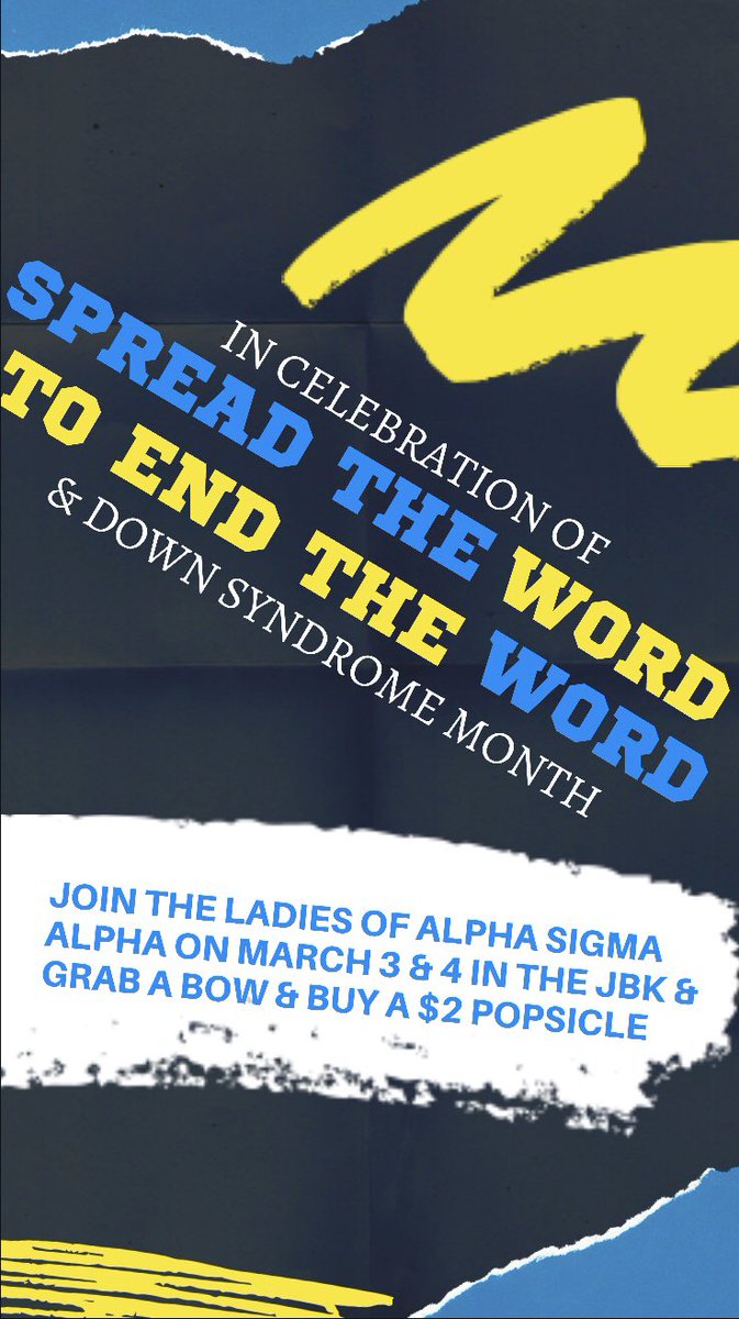 Did you know March is Down Syndrome Month!? 🌟
Join us in the JBK tomorrow and buy popsicles for $2 in our support for Down Syndrome Awareness! 💛💙💛💙