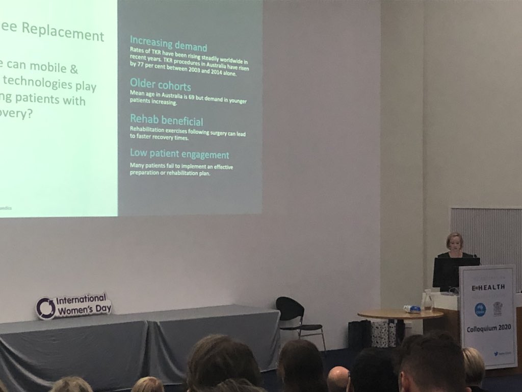 seabrook_79's tweet photo. Our NSW eHealth lead @jillfreyne talking about great work completed with @JNJNews #aehrc2020 #medtech #HealthTechTalk @ehealthresearch https://t.co/bK7QHuYWwS