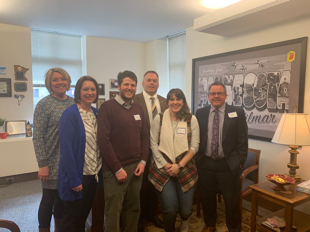 Thank you to Cherrish Holland, Mark Peterson, Alyson Keenan, and Amanda Peterson for joining me at the Capitol in PreK-12 advocacy efforts today. Also, a huge thanks to Representative Dave Baker and Senator Andrew Lang for being good listeners. <a href="/SenatorLangMN/">Andrew Lang</a> #mnleg #isd345