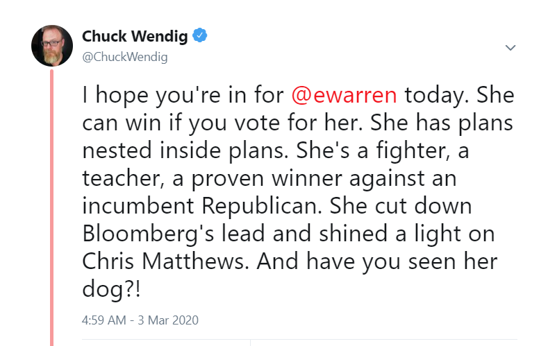 GrayMattersTwit's tweet photo. The bullies of the #Patriarchy are going after guys, too. None of us are immune to their threats and hate. Chuck had to lock up today.

We can choose to take our power, to overthrow them, return the power to The People.

#ChooseWarren #VoteForWarren #VoteWarren #VoteWarren2020 https://t.co/1KGtI8Io1X
