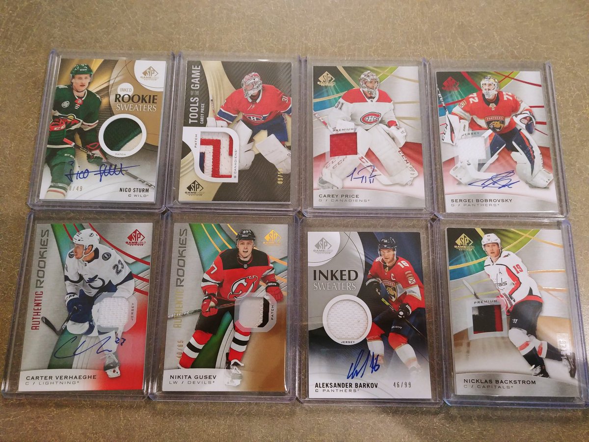 FlyingVCards's tweet photo. Let's show off some more recent group break hits from our release day breaks of 19-20 @UpperDeckHockey #SPGU

Some awesome #DraftDayMarks hits in this one!

#FlyingVCards #QuinnHughes #Showyourhits https://t.co/HAlkbmcGJP