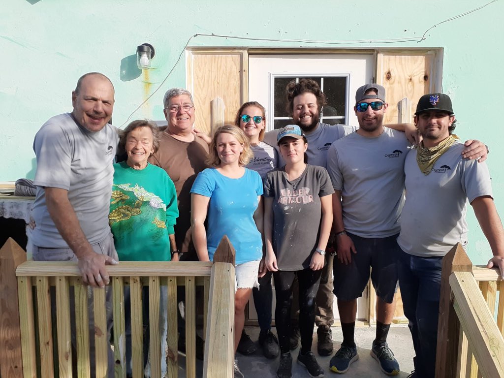 CypressMissions's tweet photo. Great effort on Green Turtle Cay to get 84-year-old Jackie Parker back into her home 6 months after Hurricane Dorian #BahamasStrong https://t.co/xm1bXY9iqz