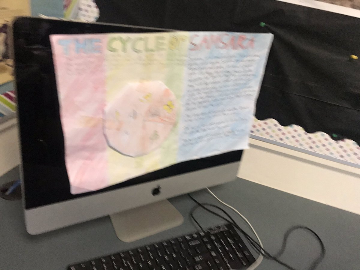 MDoughertyMMS's tweet photo. Students exploring the relation from Dharma, Karma and Samsara. Great presentations #brssd https://t.co/83NrRKtFB6