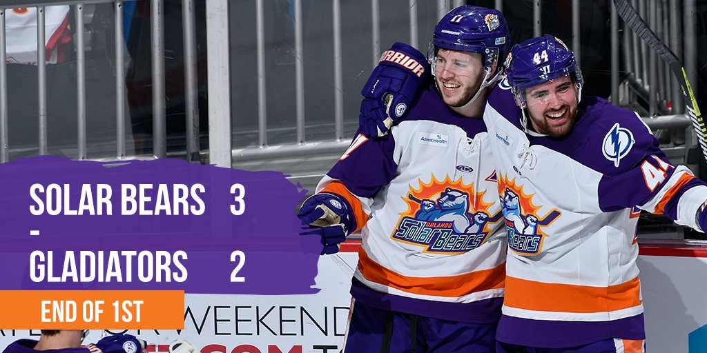 OrlandoHockey's tweet photo. Bears are up by one after the first! 😎🐻 #OSBvsATL https://t.co/bOHj7iXlUH