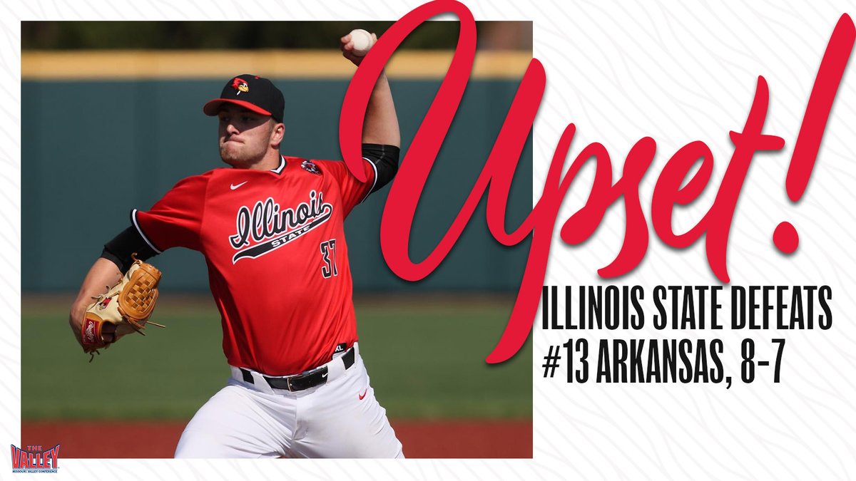 MVCsports's tweet photo. 🚨UPSET 🚨

@RedbirdBaseball takes down #13 Arkansas! https://t.co/GE0KyaYMuS