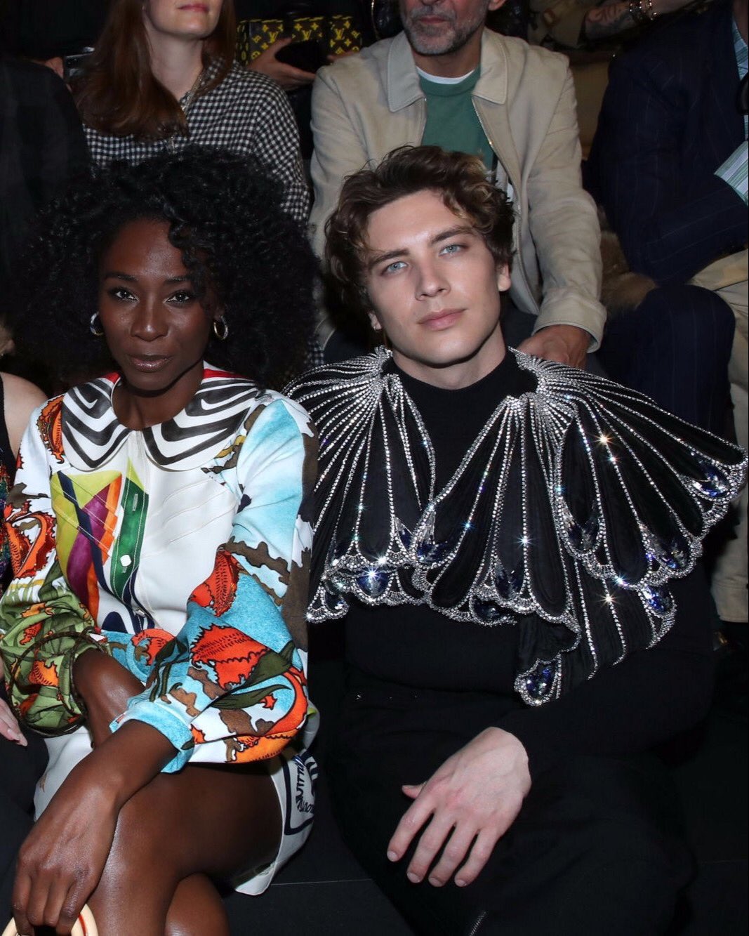 Louis Vuitton on X: #CodyFern and #AngelicaRoss at the #LVFW20 show. Watch  the latest #LouisVuitton fashion show by @TWNGhesquiere at    / X