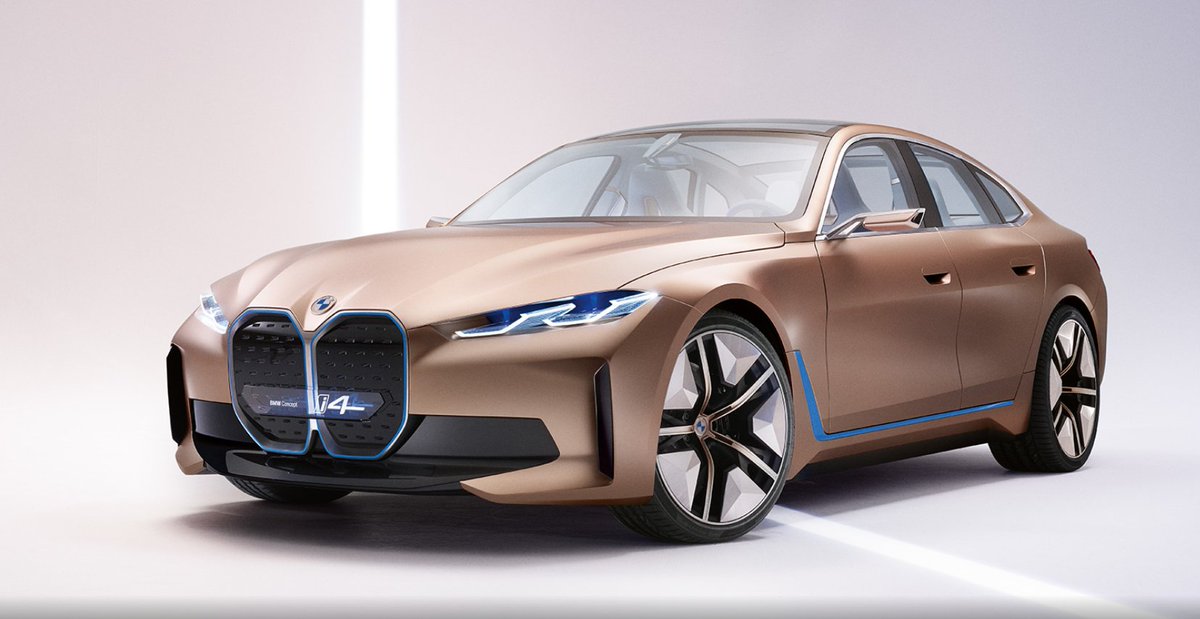 Sellbuyauto's tweet photo. #BMW has unveiled the new #addition to their #electric #range of #vehicles! The #Concepti4 introduces a simplistic yet invigorating #new #style to the #iseries range! The four-door all-electric #coupe also possesses its own #engine #soundtrack composed by Hans Zimmer Himself! https://t.co/BGeksvVruU