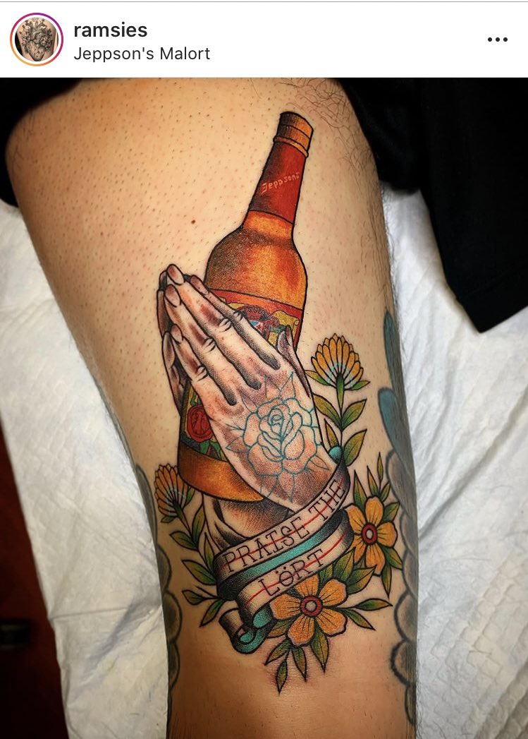 traditional beer tattoo