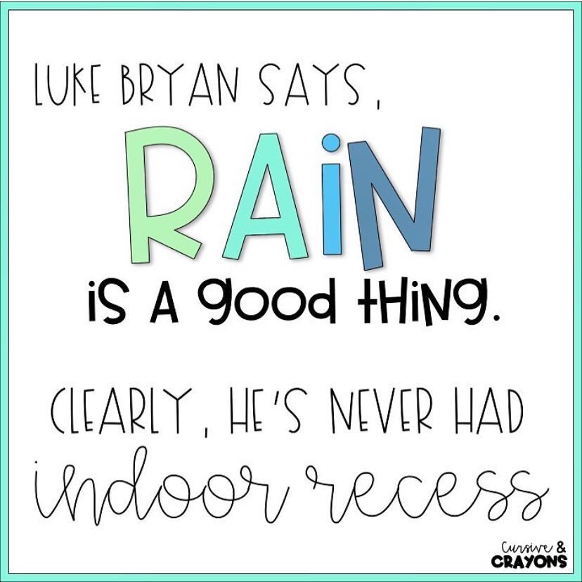wrighton418's tweet photo. @LukeBryanOnline Help a teacher out! Please stop the rain! Georgia is underwater! Kids need to go outside!🤣 https://t.co/Yb5g0Dlvqw
