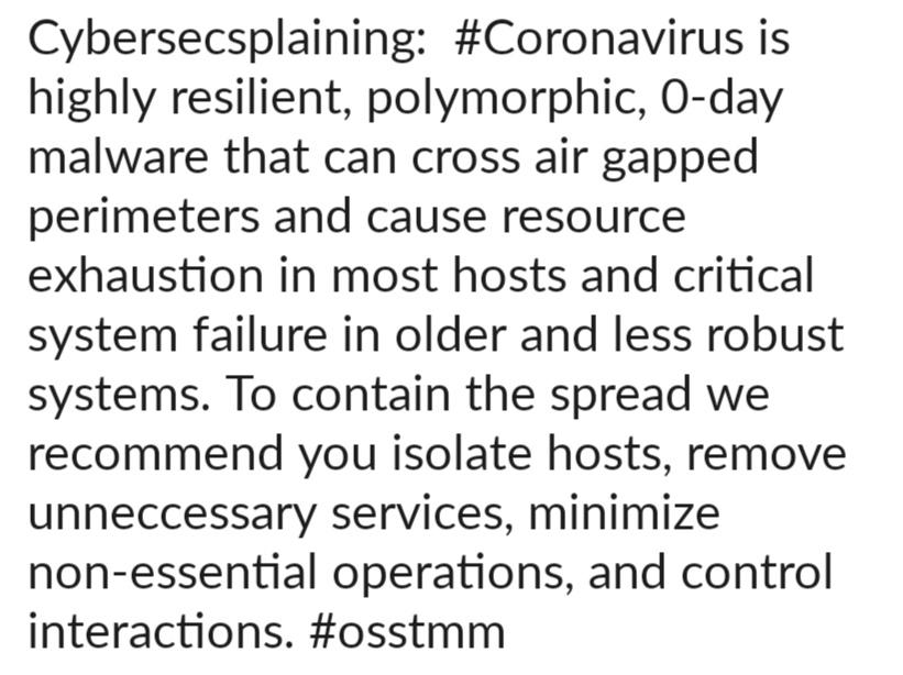 gabsmashh's tweet photo. #covid19asinfosec https://t.co/99XgtCFCcw