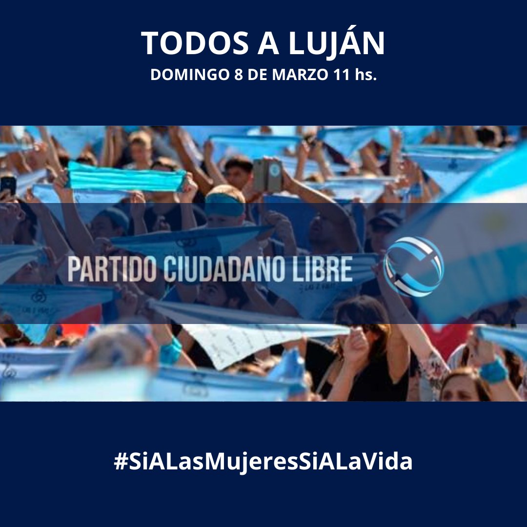 pclbuenosaires's tweet photo. Este domingo 8 de marzo todos a la Basílica de Luján! Defendamos la vida juntos. Los esperamos a las 11hrs para unirnos en esta plegaria común por la vida. #8M #SiALasMujeresSiALaVida #AbortoEsFracaso #SiALasDosVidas #NoSeraLey 💙 https://t.co/uXVs7xCF1z