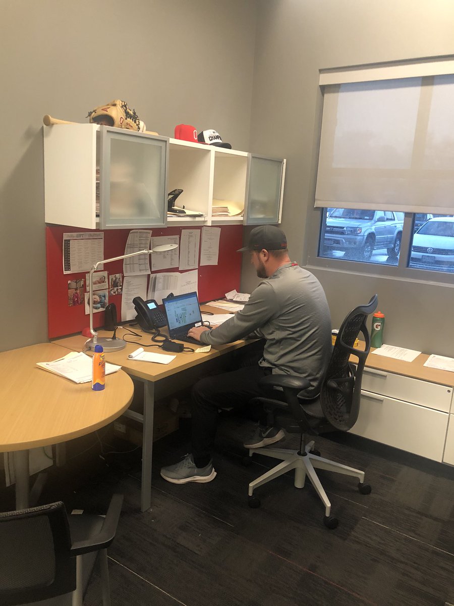OSUAthTraining's tweet photo. Did you know that ATs spend countless hours completing medical documentation, prepping reports, and completing administrative tasks while also providing optimal health care to our patients?  We do more than taping, bracing, and filling water bottles. #OhioStateAT #GoBucks https://t.co/dtAZ3Aq4pK