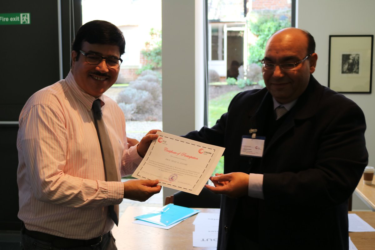 FLELearning's tweet photo. Prof. Awad Al-Zufairi, #KuwaitUniversity, #Kuwait presenting on the topic: Work Ethics Values in Different Public and Private Kuwaiti Organizations Utilising the Multidimensional Work Ethic Profile in the #ICBEMM #2020 #March #Oxford #International #Conference @KuwaitUnive https://t.co/10p2Vuqlc8