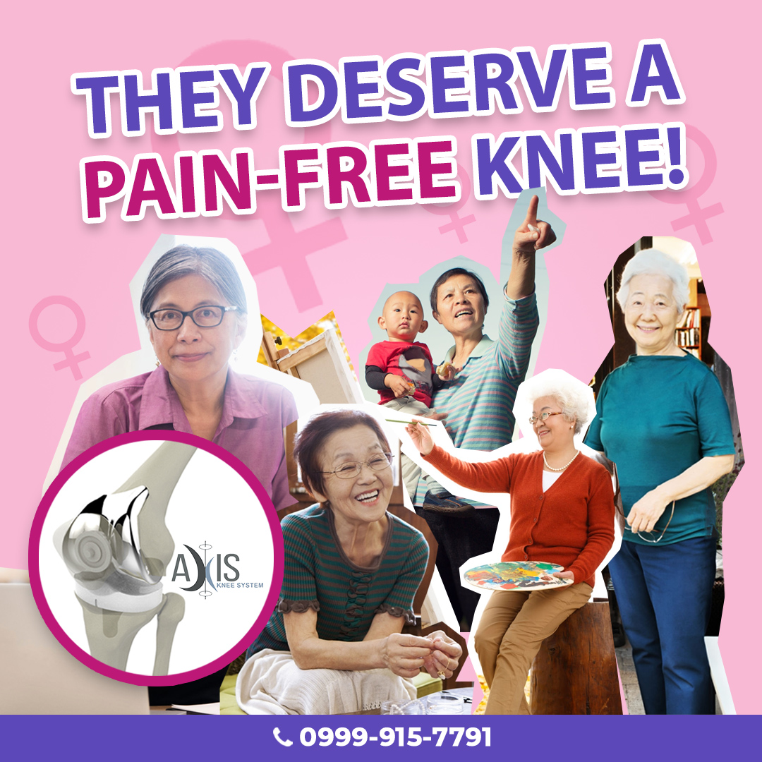 OII_ortho's tweet photo. Salute to all women working hard for their families and for our society. They deserve a pain-free knee! 😊 Send us a message on how to avail AXIS KNEE SYSTEM or call us at 📲0999-915-7791 or 0977-635-7461 to book your consultation with our partner doctors! https://t.co/uWzSJvaurL