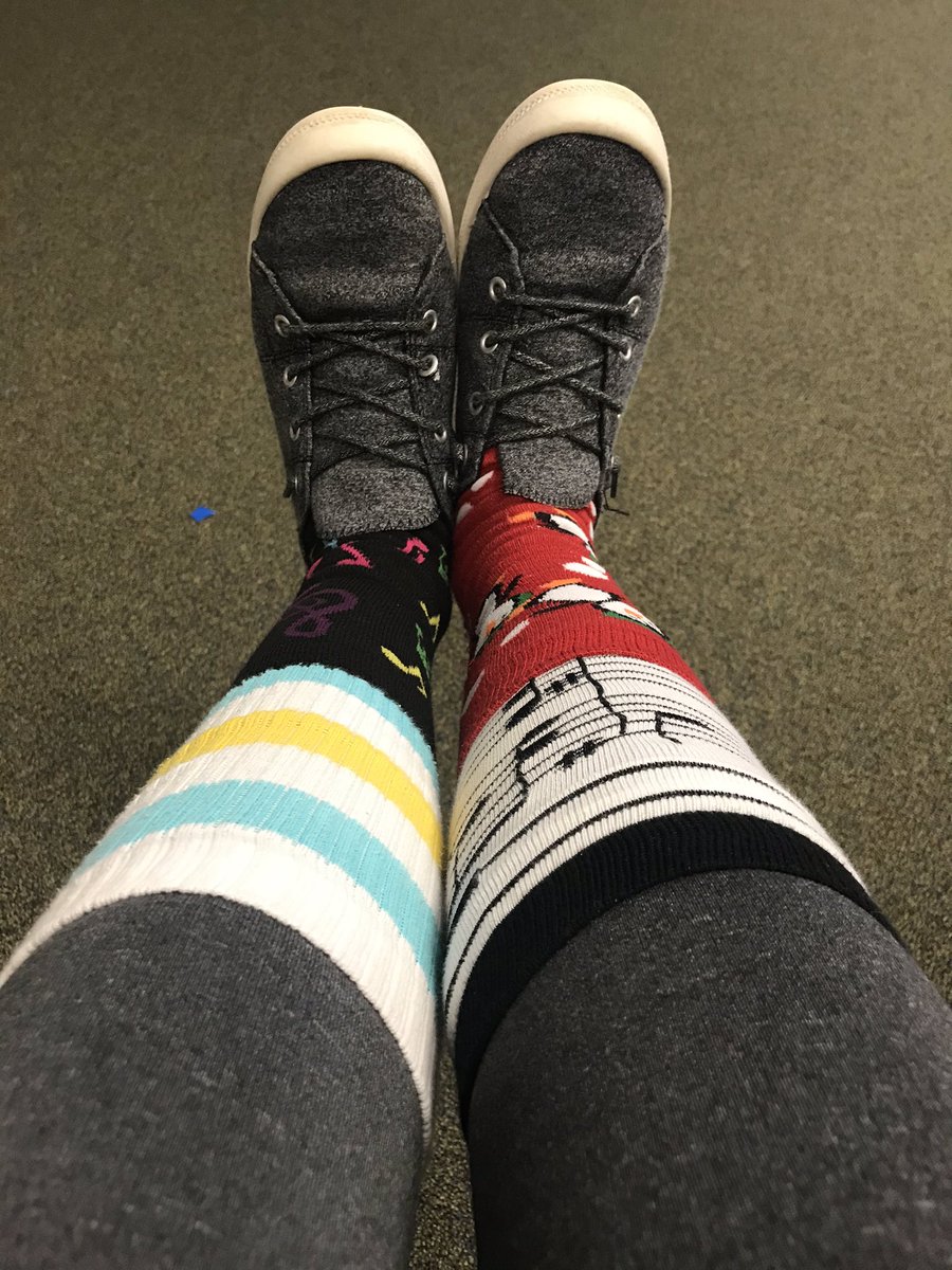 mrs_orf's tweet photo. Check out these awesome socks! 

@SDMA_Wakanda #DrSeussWeek #MakingMusicInOurSocks https://t.co/VtVPsU0HmS