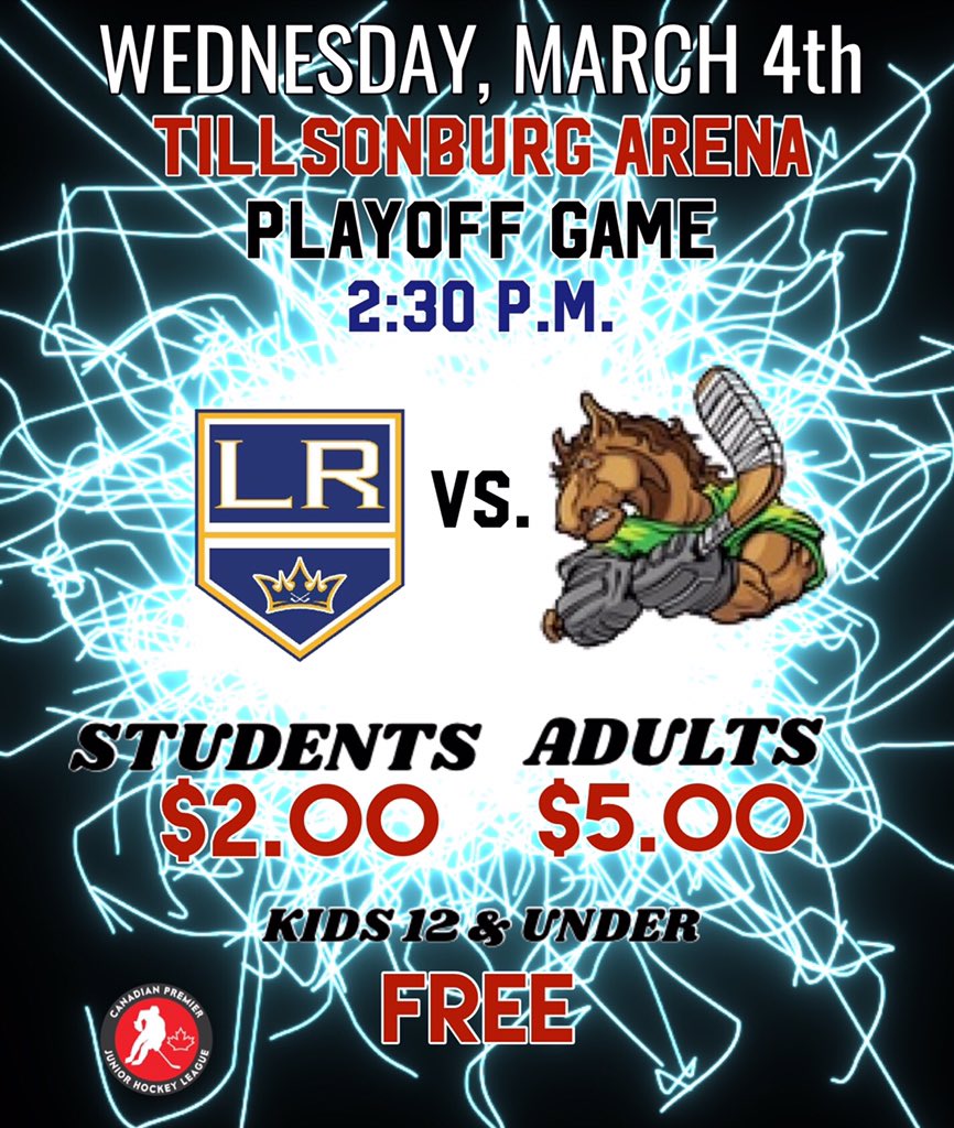 Playoffs start tomorrow!!!! Puck will drop at 2:30 p.m. in the Tillsonburg Arena. Come out and support the Royals who have proven to be a team to contend with this year in their Inaugural season. #CPJHL #playoffs #tillsonburgarena #norfolkcounty #langton #weneedyoursupport