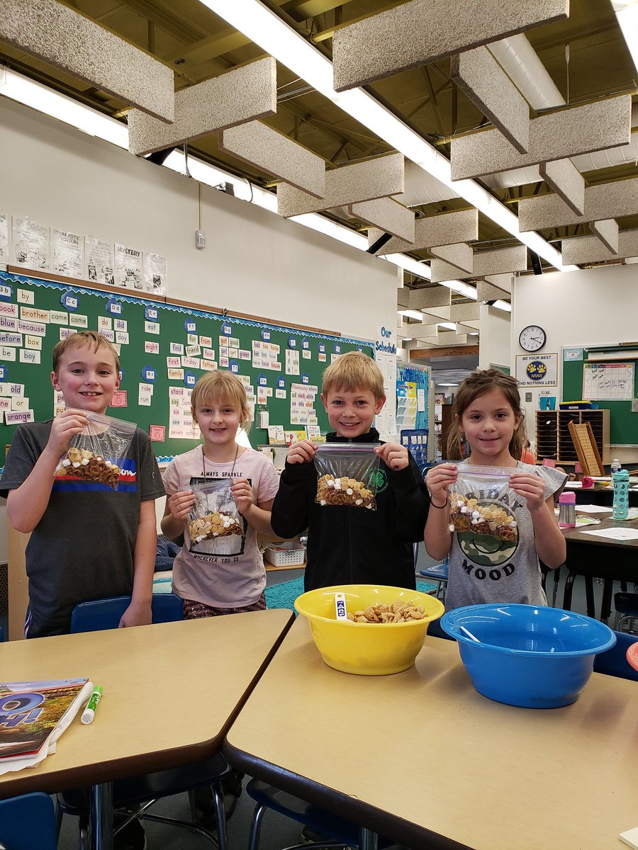 Today we learned about the assembly line. We even got to have our own assembly line to make trail mix. #Nmwroars