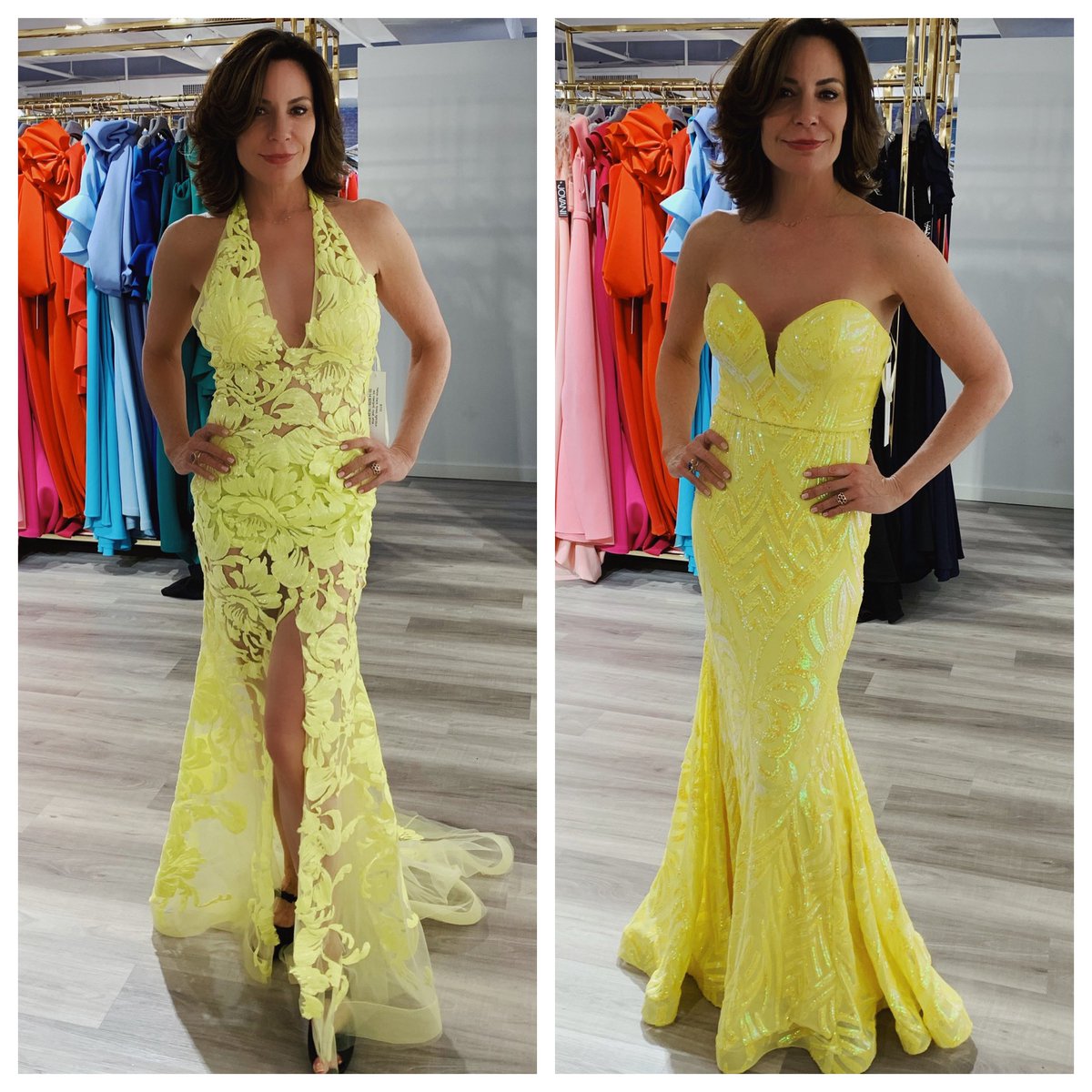 CountessLuann's tweet image. Left or right? @JovaniFashions
