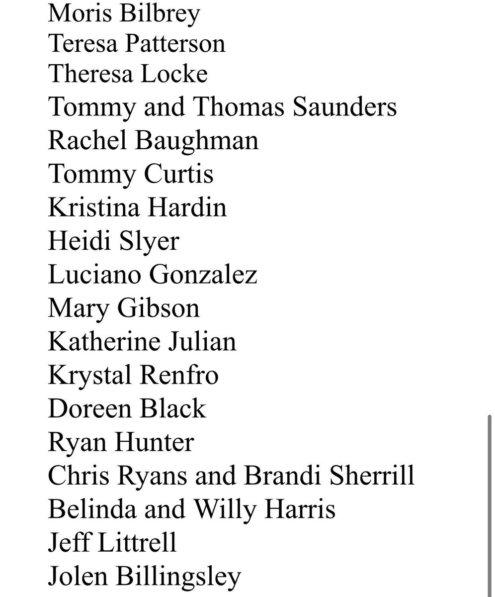 JoshBreslowTV's tweet image. NEW INFO: Emergency officials in Putnam County have released the names of all *77* people who are “unaccounted for” after the storms. If your name is on this list, call (931) 646-4636. @WKRN