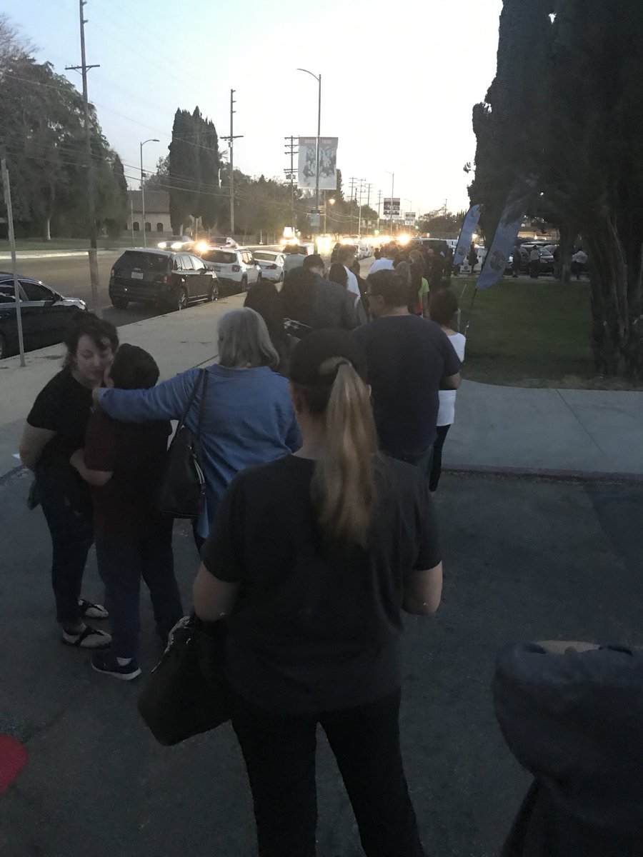 EdCoghlan's tweet photo. Voter turnout at Monroe High School in North Hills is robust. #democracyisalive @MoveCAFWD @abc7carlos https://t.co/rA6xrhiTsO