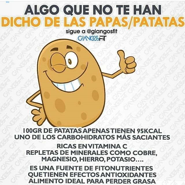 Atentos!! Aunque no gocen de buena prensa a la hora de encarar una dieta las papas tienen propiedades que pueden implicar una ventaja aún cuando buscamos perder peso.

#papas #patata #papasfritas #papasalnatural #minerales #cobre #magnesio #antioxidantes… ift.tt/38hJT85
