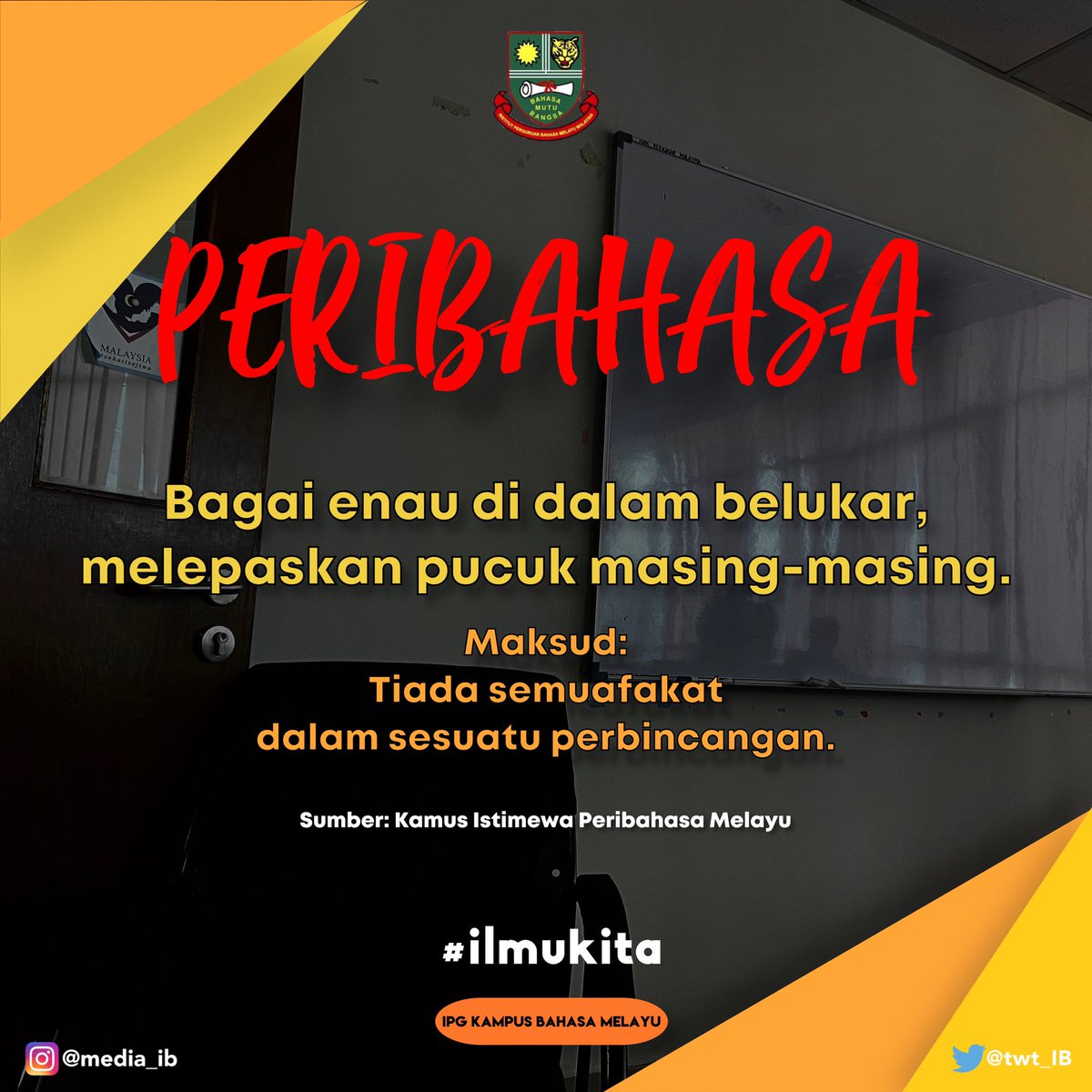 twt_IB's tweet photo. #ilmukita
Peribahasa ✏️
‘Bagai enau di dalam belukar, melepaskan pucuk masing-masing’
#jppipgkbm
#ilmukita
#media_ib
#twt_IB
#biroTMK https://t.co/DP3cch6MCE