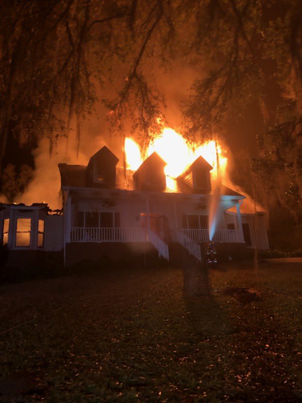 TFD crews are at an active fire on Lake Iamonia Dr.