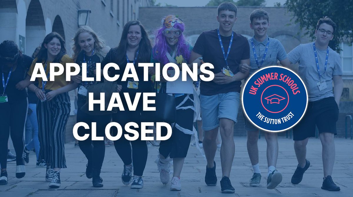 Applications for our #UKSummerSchools have now closed! 

You should hear back from your chosen university sometime in early May.