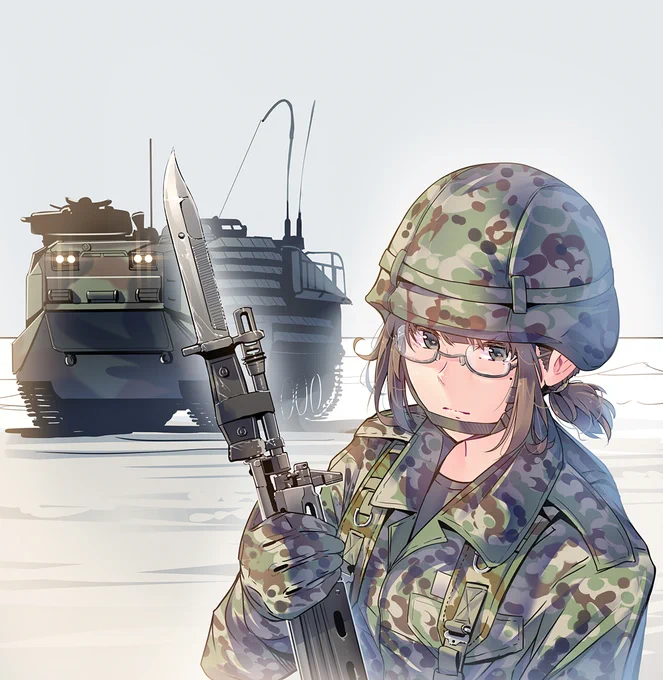 女性自衛官 #オリジナル #ミリタリー #銃器 https://t.co/UAU03jShja 