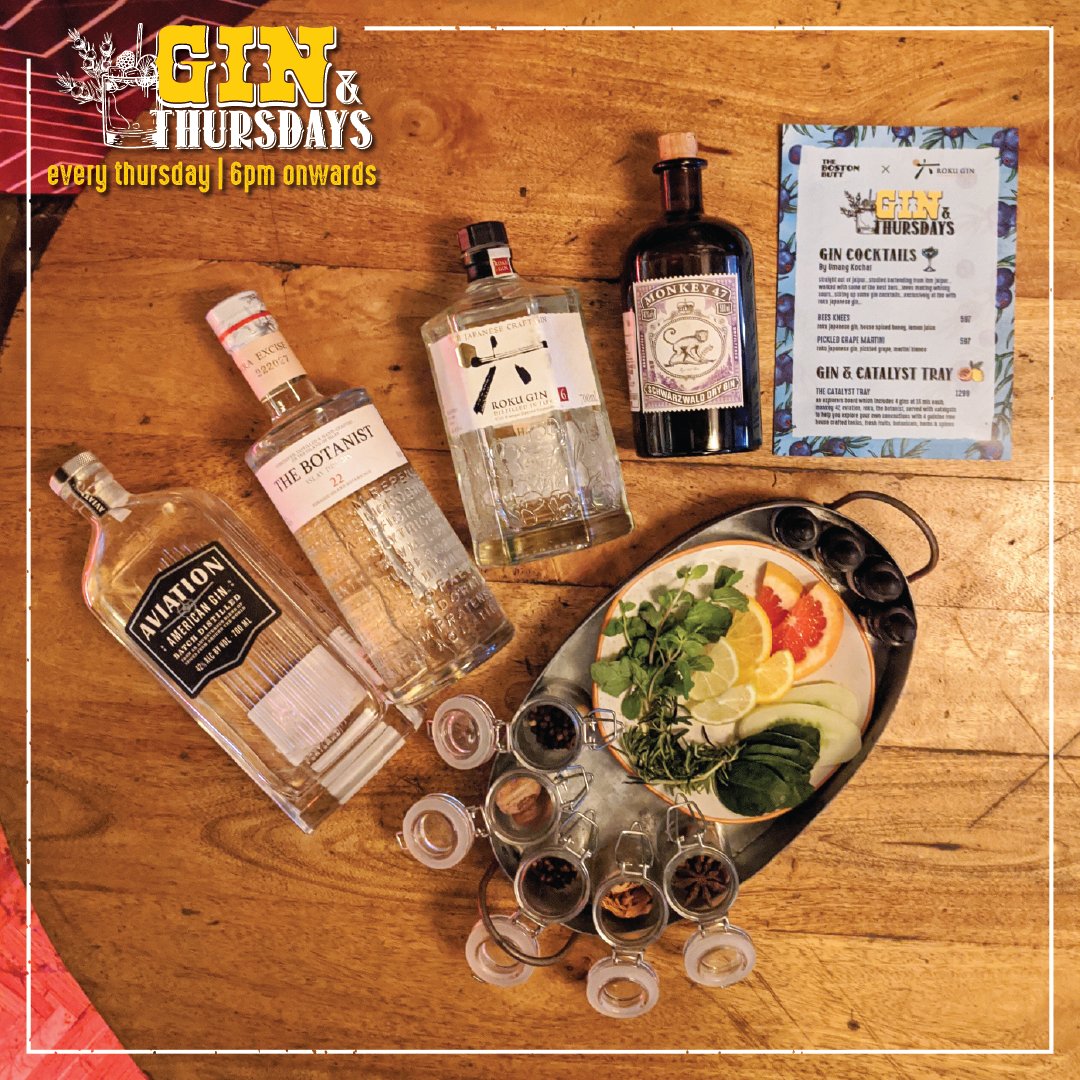 Thinking of a LIT place to hit on a Thursday night? The Boston Butt is here to give you a nice time as we have @suntory_rokugin in the house to make it a gin-gin situation!