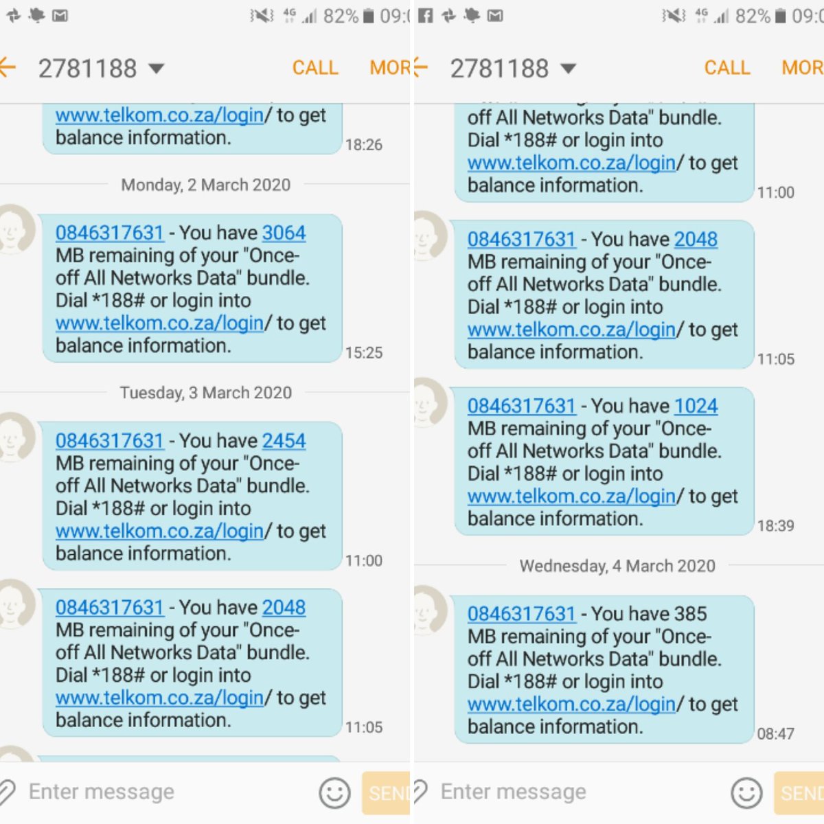 How is this possible <a href="/TelkomZA/">@TelkomZA</a>?? With minimal browsing and use of GPS, my data falls by over 2.5Gb in about 36 hours! Please tell me this is a mistake on your side which you'll be fixing!