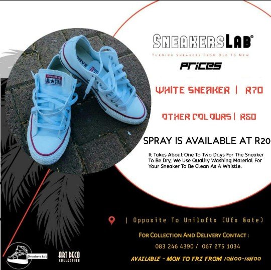 BoityDireko's tweet photo. Happy Wednesday, BATHUng! Please bring your sneakers for a wash. At University of the Free State, Unilofts Gate. Collection and house calls available. Contact 0832464390 
#GirlTalkZA #Bloemtwitter #WednesdayMotivation https://t.co/JuMG9eZbkP