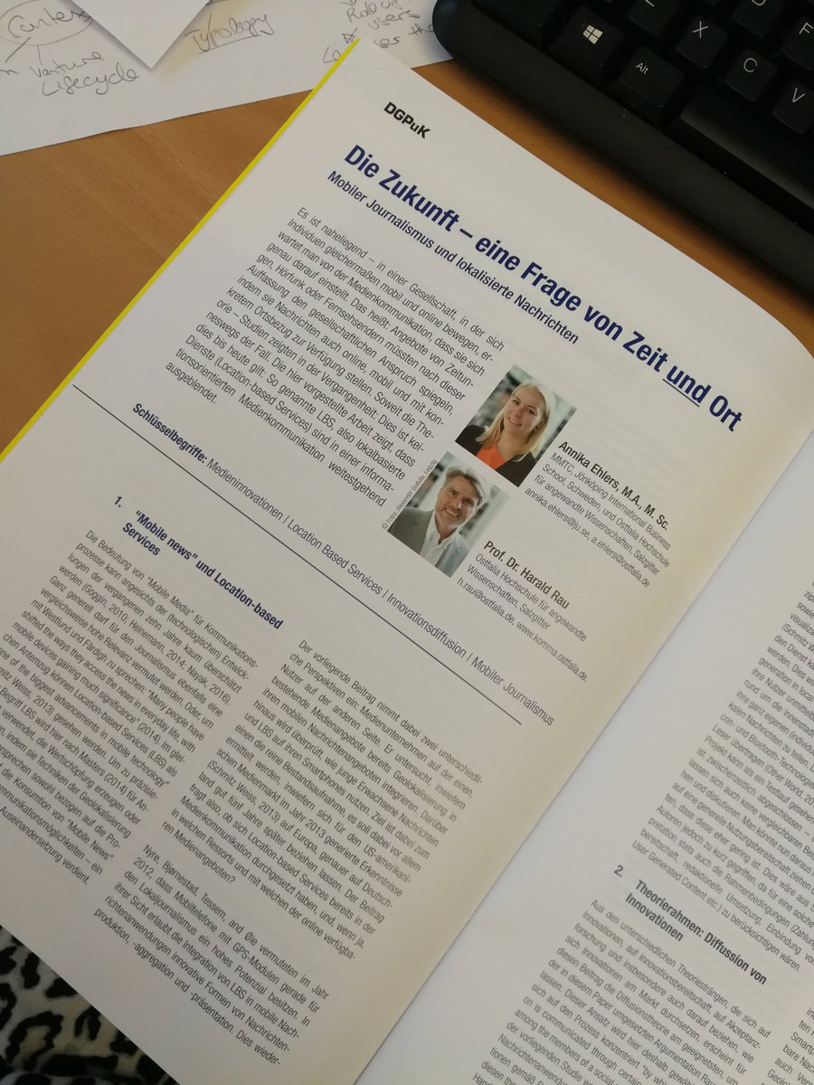 annika_ehlers_'s tweet image. Published an article in the German journal #MedienWirtschaft (Media Economy) on the future of #mobilenews and #localizationtechnology with Harald Rau. Yesterday the printed copies arrived in Sweden.