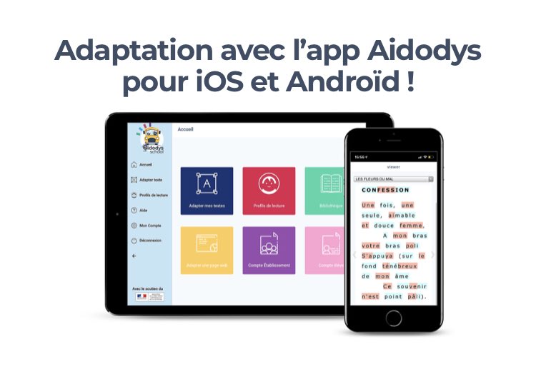 isafil's tweet photo. La lecture facilitée pour tous nos élèves #DYS grâce à la solution numérique ⁦@aidodys1 👍👍👍⁩ https://t.co/um1yWgxWtc