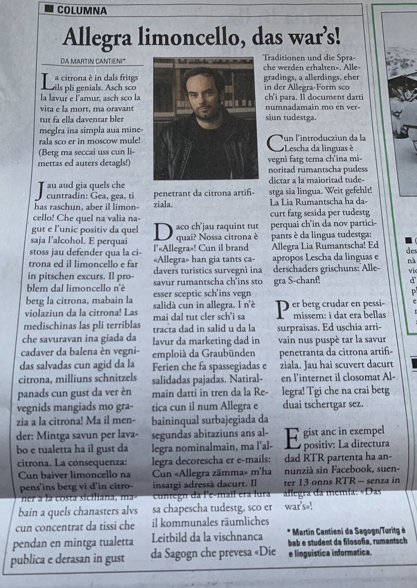 bigliel_p's tweet photo. Sche la vita dat a tai citronas 🍋 - legia la columna da @tschientquarant #columna #laQuotidiana https://t.co/JX9u2hw3Ew
