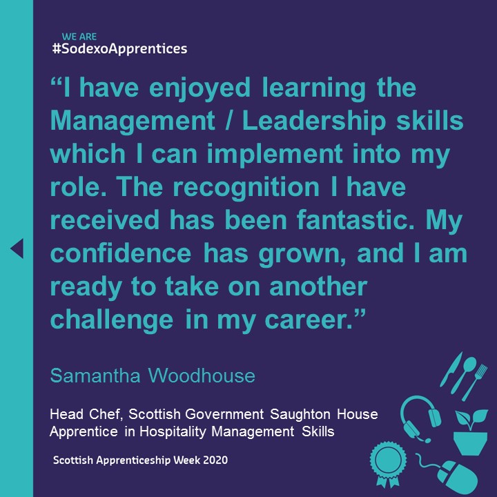 We’re nurturing talent through our <a href="/apprentice_scot/">Apprenticeships.scot</a> programme and celebrating the diversity that makes work-based learning great for our business and local communities. #ScotAppWeek20 is our chance to and show our appreciation for #TalentWithoutLimits #SodexoApprentices