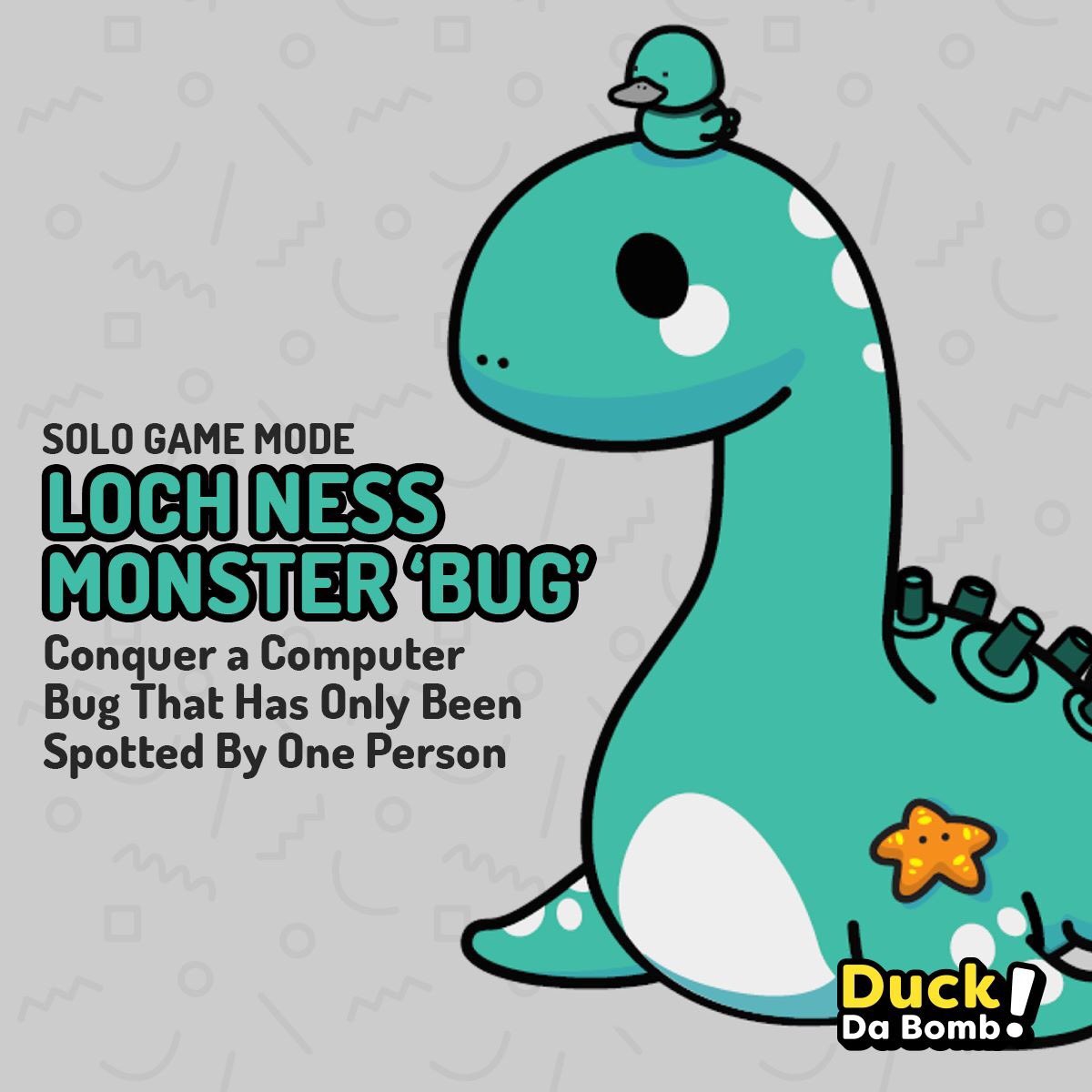 DuckDaBomb's tweet photo. Do we have a Solo Game Mode? Yes! We've got you covered. 😁
With 3 brave ducks, conquer the mysterious Loch Ness Bug before it shut down your computer!

#solomode #boardgame #codingboardgame #codingcardgame #codingisfun #lochness https://t.co/3yxq5UI4cX